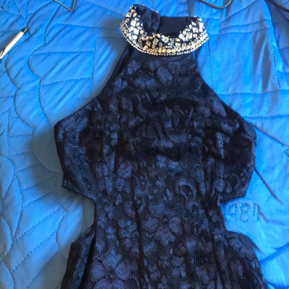 Dark blue prom dress